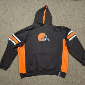 Cleveland Browns Hoodie Mens XL Brown Orange NFL Embroidered Logo
